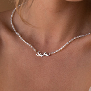 Collana con Ciondolo a Cuore Personalizzabile SongYi in Colore Oro con Zircone, Gioiello in Acciaio Inossidabile con Nome del Bambino per Anniversario - Product Image 5