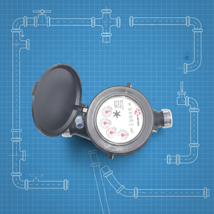 JZMETERS Nylon Hoge Kwaliteit OEM Multi-Jet IP65 Watermeter 3 Jaar Garantie 1500/2500/h Debiet CLASS B Meetbereik - Product Image 4
