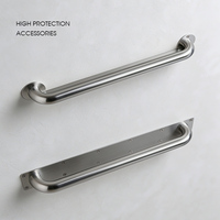 Barre d'appui murale en L anti-ligature pour personnes âgées, conforme ADA, en acier inoxydable 304, finition satinée 30 cm, 1,2 mm, pour salles de bain de prison