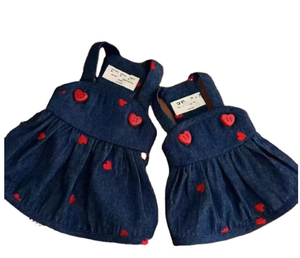 Vestito Estivo per Cani con Stampa Love Four Seasons, Classico ed Ecologico in Poliestere, con Bretelle e Gonna a <span class=keywords><strong>Zucca</strong></span> - Product Image 3