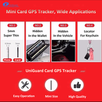 Traceur GPS de taille carte de crédit pour portefeuille, porte-clés, enfants, microphone, traceur GPS avec bouton SOS, traceur GPS portable, bijoux