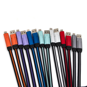 Nouveau design 2026 – <span class=keywords><strong>C</strong></span>âble de données tressé en alliage d'aluminium durable 6-en-1 3A 60W PD <span class=keywords><strong>USB</strong></span> à charge rapide Type-<span class=keywords><strong>C</strong></span> pour iPhone/Samsung - Product Image 3
