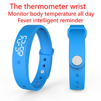 V9 Jam Tangan Gelang Olahraga Pintar Jam Alarm Bergetar Layar LED Monitor Suhu Otomatis Pedometer 3D