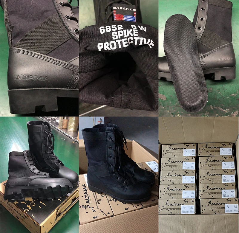 ZH,anti-shock hard rubber outsole Altama band combat boots rip resistant natural cow leather tactical boots HSM102