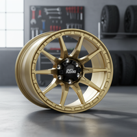 Htor Fi-r Stil Mat Altın Dövme Alüminyum Alaşımlı Jantlar 20x8.5 6x139.7 Pcd Et20 Cb100 Yeni 100mm Yüksek Kalite