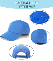 Gorras de béisbol personalizadas con corte láser, gorra de golf impermeable con soporte para pelota