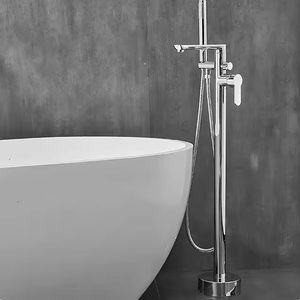 Meistverkaufter Moderner Badezimmer-Duscharmatur mit Doppelgriff, Polierter Oberfläche, Luxuriöser Chrom-Wasserfall-Badewannenmischer - Product Image 2
