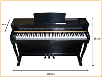 BDmusic BD-8803 88-Key Heavy Hammer Action Electronic Digital Piano Plastic Wooden 200 Rhythms Multifunction Built-In Speaker