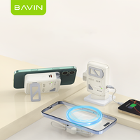 BAVIN Li-Polymer PC1123E Plug Uk 10000mah Holder Wireless Power Bank Avec Câble De Charge