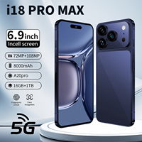 Smartphone OLED 7,3 pouces 18 PRO MAX 5G Octa Core HD 120Hz, Android 15, LTE, 16+1 To, 108MP, Anglais/Français/espagnol