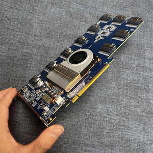 PLX88096 PCIe 4.0 DDR4 ATX การ์ดขยาย 10 พอร์ต X16 SFF8654 SATA การ์ดสวิตช์สำหรับเซิร์ฟเวอร์การขยาย GPU - Product Image 4