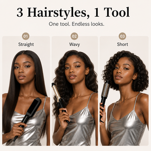 3-in-1 PTC Heating Hair Straightening Curling <b>Iron</b> OEM Logo Hair Curling <b>Iron</b> Customized LCD Display Hair Curling - Product Image 1