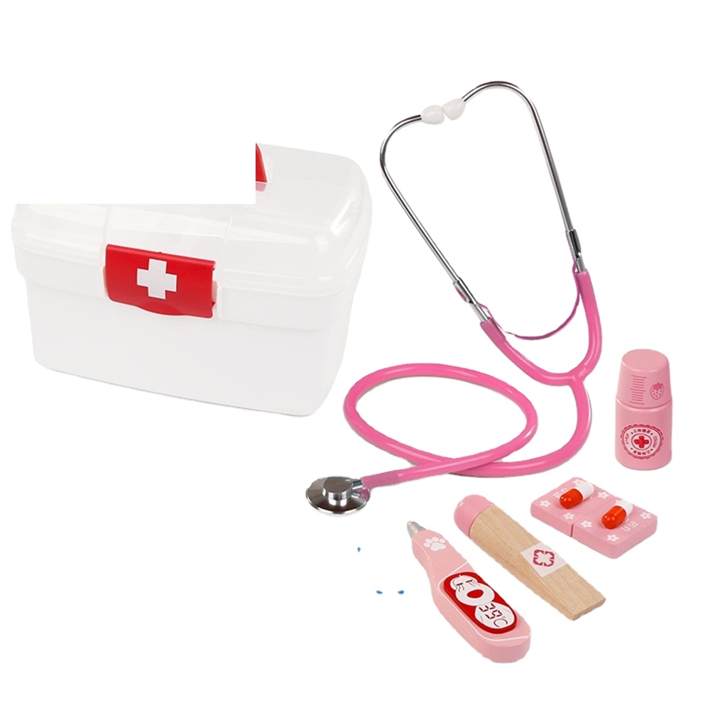 Hot new design Educational Pretend Play wooden toy doctor toy play set medical toy