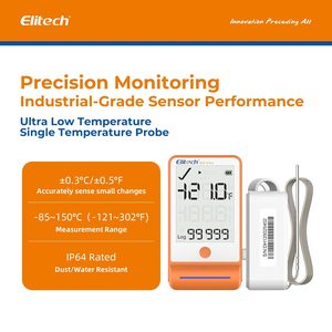 เครื่องบันทึกข้อมูลอุณหภูมิแบบดิจิตอล HEDAO Elitech รุ่น GSP-6Pro-TLE บันทึกค่าสูงสุด/ต่ำสุด/ค่าเฉลี่ย/ความชื้น พร้อมส่งออกข้อมูลเป็น <span class=keywords><strong>PDF</strong></span>/CSV สำหรับร้านขายยา/วัคซีน - Product Image 5