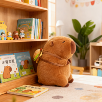Jouets en peluche mignons en forme de chapeau haut de forme Kapibala de 31 à 50 cm, créatifs et amusants, en coton PP, en maille, anti-stress, capybara, cochon d'Inde, fête d'anniversaire