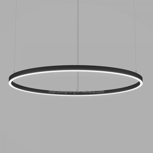 Perfil medio 800mm diámetro Led luz Circular lineal anillo regulable accesorios de iluminación interior gris aluminio acrílico luminaria - Product Image 4