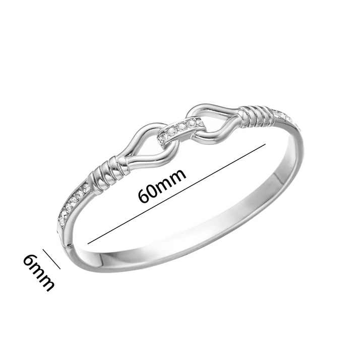 Fashion diamond bracelet Fashion temperament hollow stainless steel