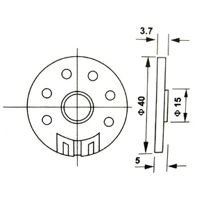 Rohs 40Mm 8Ohm 0.25 Watt Nhựa Trường Hợp Bên Trong Nam Châm Loud Loa 4Cm 40*5Mm <span class=keywords><strong>8</strong></span> <span class=keywords><strong>Ohm</strong></span> 0.25 W Đầy Đủ Phạm Vi Năng Động Loa Cho Đồ Chơi - Product Image 2