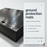 Tapis de sol en plastique HDPE avec trou de poignée, plaque de protection de chantier portable