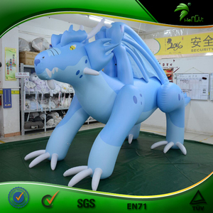 Figura inflable de dibujos animados para niños, modelo de globo inflable de dragón azul, disfraz de muñeca de Animal - Product Image 4