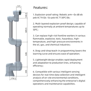 רובוט שיתופי חכם ועמיד בפני פיצוץ GCR20-1400-Ex ATEX זרוע רובוטית PLC מנוע תיבת הילוכים 6 דרגות חופש לדיגיטלי - Product Image 5