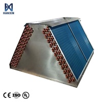 Évaporateur et condenseur à cadre en A avec tubes en cuivre et ailettes en aluminium pour unité de condensation assortie, système de climatisation split