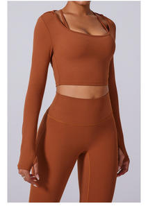 RUIQUWIN Femmes Solide Respirant Gym Manches Longues Yoga Porter Toute La Longueur Ensembles À Séchage Rapide Athlétique - Product Image 6