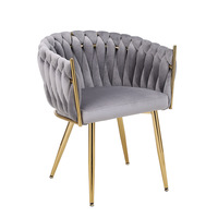Chaise de salle à manger contemporaine, mobilier d'intérieur, chaises de salle à manger en velours