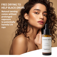 Huile de bronzage pour le visage et le corps sans toxine de marque privée gouttes bronzantes hydratantes pour faux bronzage ajouter à la lotion Drop-in