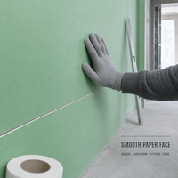Plaque de plâtre moderne résistante à l'humidité avec face en papier, bord conique, imperméable pour salle de bain, cuisine, plafond