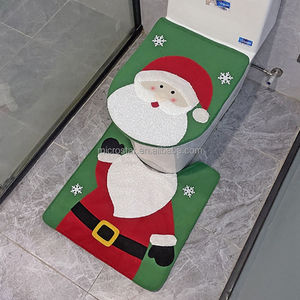 Set <span class=keywords><strong>da</strong></span> Bagno Natalizio Personalizzato con Copriwater, Tappetino e Copri Serbatoio in Rilievo per Decorazioni Natalizie e Regali per Feste - Product Image 4