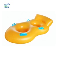 Toboggan aquatique gonflable en PVC de 2,5 cm de large, renforcé, avec soudure par chevauchement, logo personnalisé, double tube, dossier, pour intérieur et maison