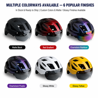 Casque de vélo OEM ODM avec coque PC moulée en interne, corps en EPS, 255g, 21 aérations, avec lentille magnétique pour adultes