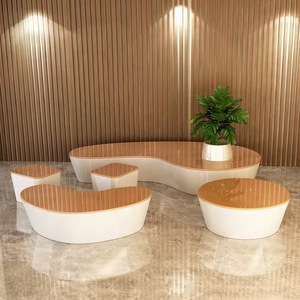 Fiberglass <b>Outdoor</b> <b>Bench</b> Stone Shape Modern Patio Seating Durable Garden Furniture for <b>Outdoor</b> Use <b>outdoor</b> furnitures - Product Image 3