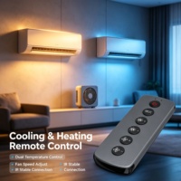Control Remoto de Aluminio de 6 Teclas para Enfriador de Aire, Controlador de Ventilador Evaporativo Infrarrojo, Control Remoto para Ventilador Doméstico con Logotipo Personalizado, OEM Disponible