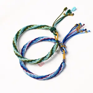 2024 new products Adjustable Cotton Rope Cord Woven Friendship Bracelets Hand Made blessing Bracelet