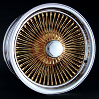 Ruedas de Alambre de Acero GW de 14x6 y 14x7 Pulgadas, 5x120.65, 5x127, 5x114.3, Estilo Lowrider, 72 y 100 Radios, para Chevy Impala, Cadillac Fleetwood