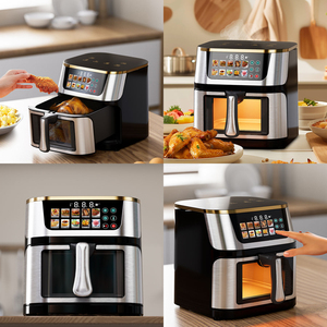 Freidora de Aire de Gran Capacidad de 12L, Pantalla Táctil de 202, Fácil de Limpiar, Antiadherente, Inteligente, Sin Aceite, con Ventana Visual - Product Image 6