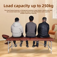 Table de massage pliable légère et portable, directement de l'usine, en cuir synthétique moderne, capacité de charge de 300 kg, pour salon et extérieur