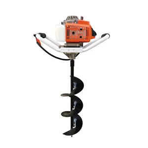 2 Stroke Handheld Ground Hole Drilling Machine 52cc /63cc Gasoline Power Earth Augers For Tree Planting