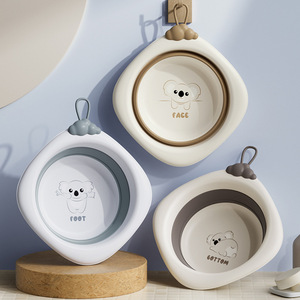 Bassin de lavage rond design de dessin animé en gros bassin de bébé pliant portable <span class=keywords><strong>pour</strong></span> la <span class=keywords><strong>douche</strong></span> du nouveau-né - Product Image 2