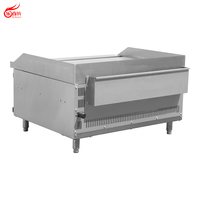 Grill de comptoir à gaz robuste de 36 pouces en acier inoxydable avec pare-éclaboussures pour la préparation rapide de steaks et de burgers (GS36LT)