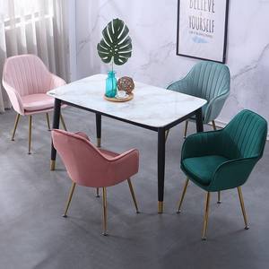 Bắc Âu ăn uống ghế armless bọc cafe ghế khách sạn với vải lanh đệm cho nhà hàng khách sạn Ghế nhung - Product Image 6