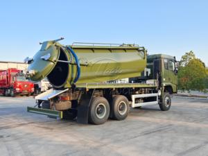 Custom 6×6 off-road green Shacman X3000 sewage <b>suction</b> truck with dual oil <b>pumps</b>, applicable for winter construction. - Product Image 5