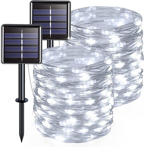 Solar Copper Wire LED <b>String</b> Lights 8 Modes Waterproof Outdoor Fairy Twinkle Light for Halloween Christmas Festival Decoration - Product Image 2