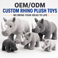 Peluche Géante Rhinocéros Personnalisée avec Logo – Cadeau Promotionnel d'Usine