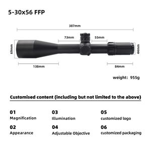 고품질 5-30X56 FFP 장거리 사냥 조준경, 야외 어드벤처용 스코프 - Product Image 3