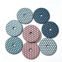 Disques de polissage à sec alvéolés de 100 mm (4 pouces) en matériau abrasif diamanté de qualité supérieure pour le conditionnement des surfaces en béton, granit et marbre