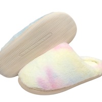 Nouvelles pantoufles d'hiver chaudes en peluche avec dégradé, semelle souple antidérapante en TPR, légères, grandes tailles pour femmes adultes