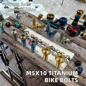 สลักเกลียวไทเทเนียมอัลลอยด์ M5x10 ความแข็งแรงสูง หัวหกเหลี่ยม สำหรับจานเบรคจักรยานและแบบเห็ด - Product Image 2